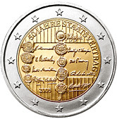 2 евро 2005 Австрия 50 лет договора о нейтралитете Австрии