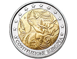 2 евро 2005 Италия Годовщина принятия конституции ЕС (Евроконституции)