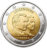 2 евро 2006 Люксембург 25-летие принца Гийома