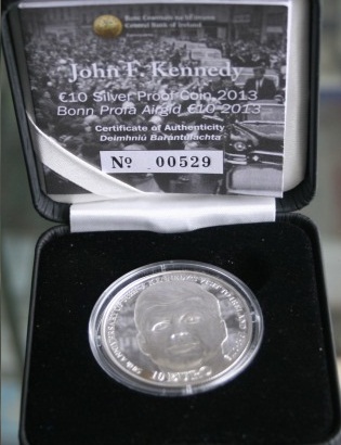 10 евро 2013 ирландия Ag925 50-летие визита американского президента Джона Ф. Кеннеди в Ирландию