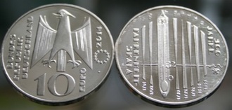 10 евро 2014 300 лет шкале Фаренгейта