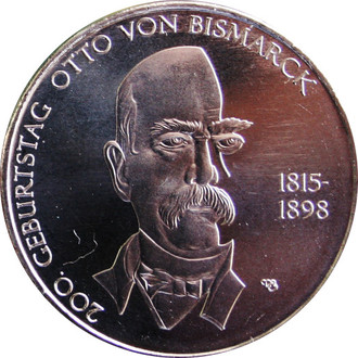 10 евро 2015 года 200 лет со дня рождения Отто фон Бисмарка